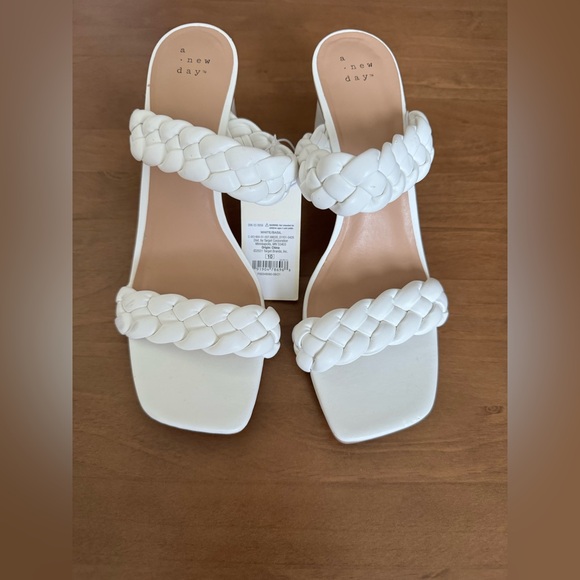 a new day Shoes - a new day White Braided Sandals